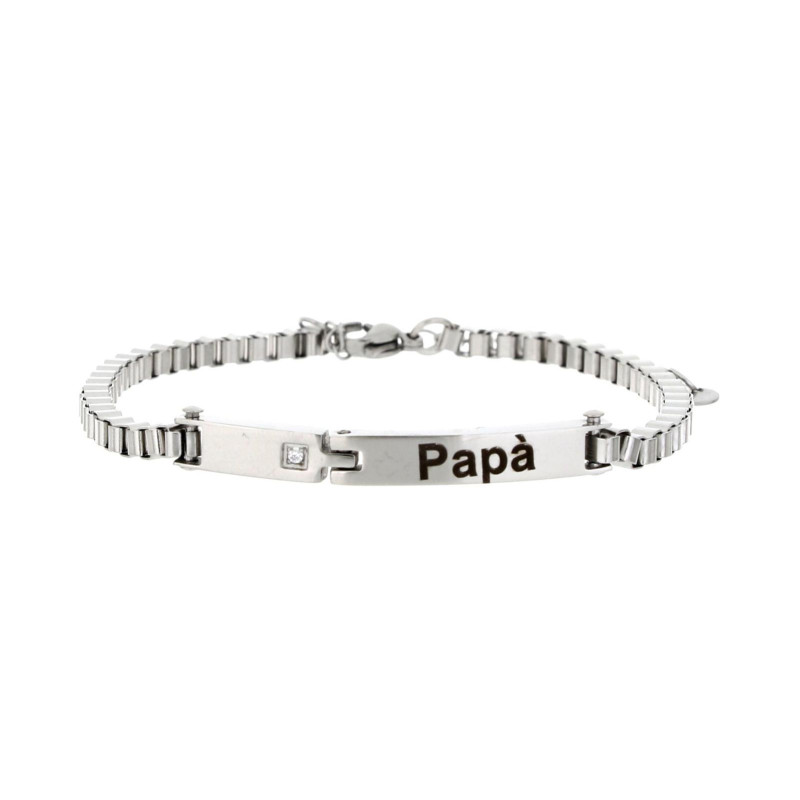 BRACCIALE PAPA' IN ACCIAIO