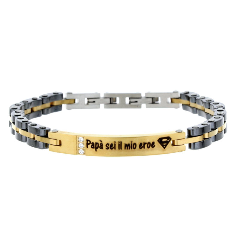 BRACCIALE PAPA' IN ACCIAIO