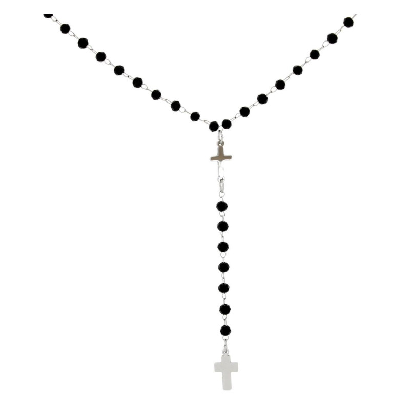 COLLANA ROSARIO CM 40+5 IN ACCIAIO