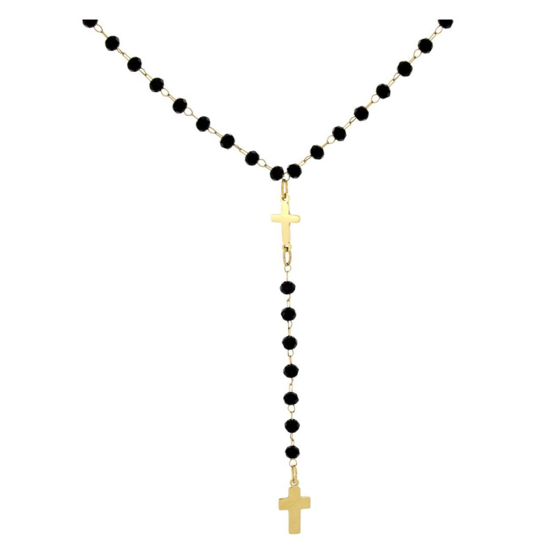 COLLANA ROSARIO CM 40+5 IN ACCIAIO