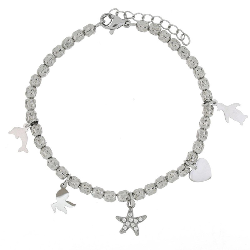 BRACCIALE CM 17+4 TYCHE IN ACCIAIO MM 8