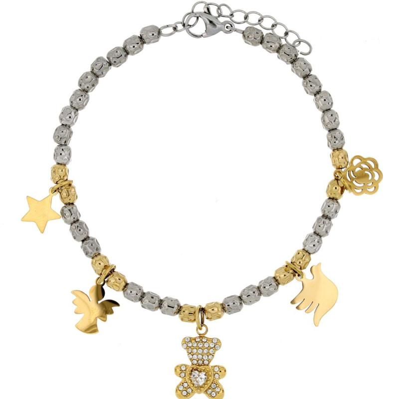 BRACCIALE CM 17+4 TYCHE IN ACCIAIO MM 8