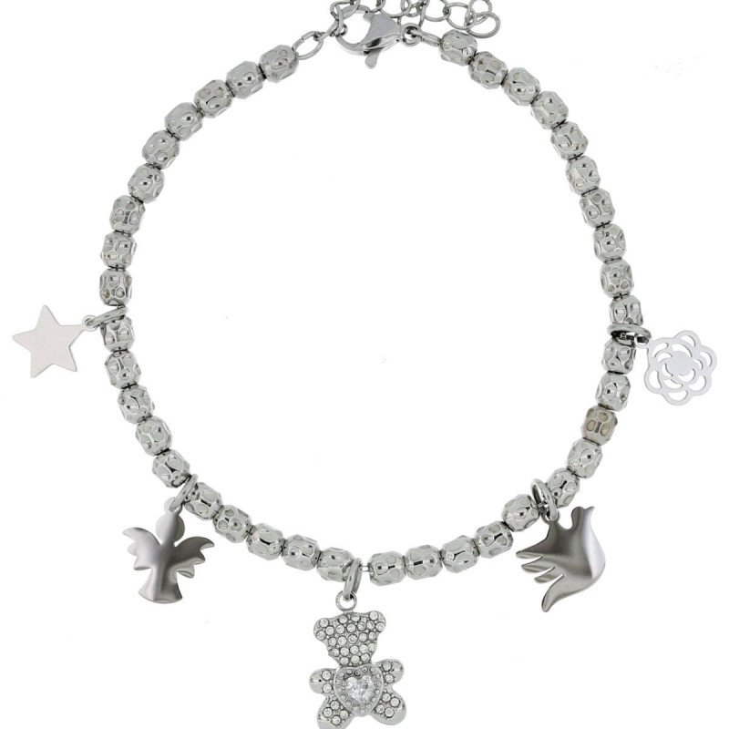 BRACCIALE CM 17+4 TYCHE IN ACCIAIO MM 8