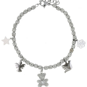 BRACCIALE CM 17+4 TYCHE IN ACCIAIO MM 8