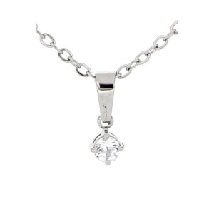 PENDENTE PUNTO LUCE TONDO MM 3 IN ACCIAIO