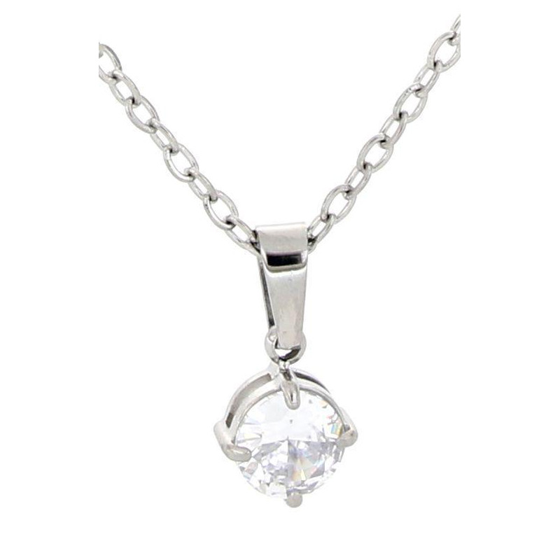 PENDENTE PUNTO LUCE TONDO MM 5 IN ACCIAIO