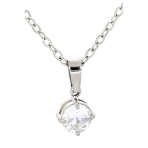 PENDENTE PUNTO LUCE TONDO MM 5 IN ACCIAIO