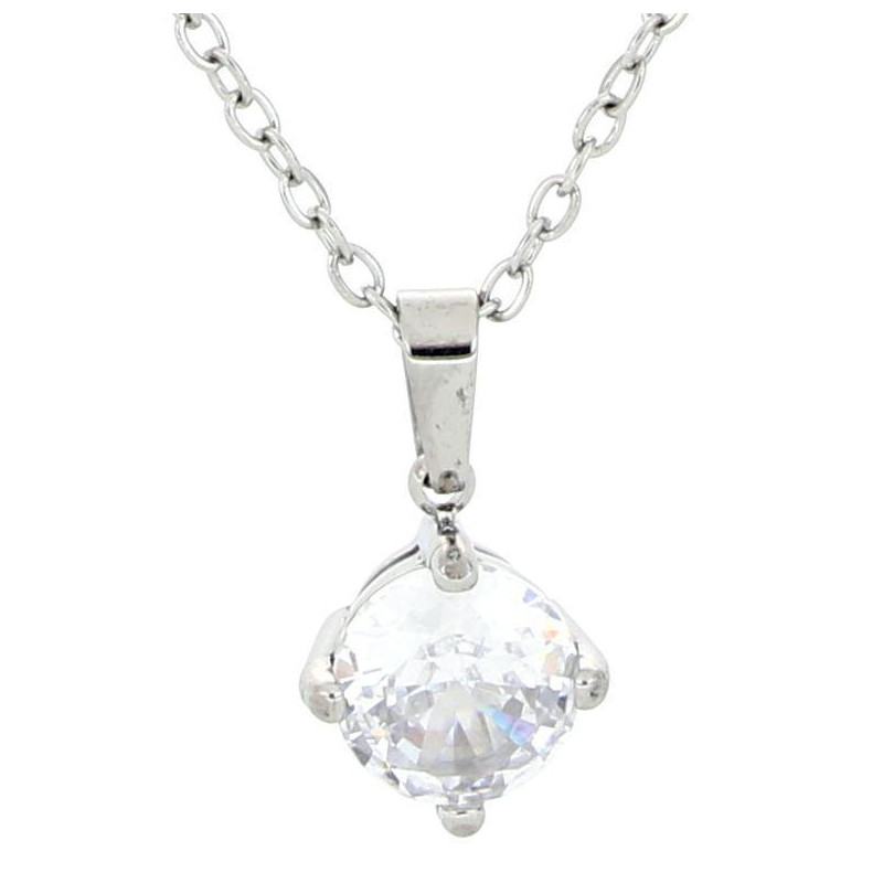 PENDENTE PUNTO LUCE TONDO MM 7 IN ACCIAIO