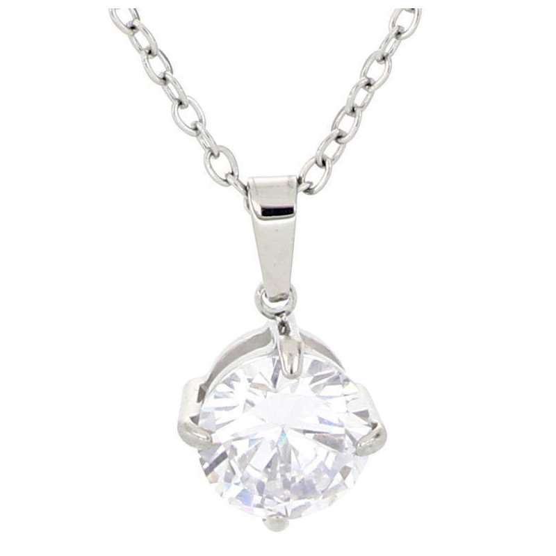 PENDENTE PUNTO LUCE TONDO MM 8 IN ACCIAIO