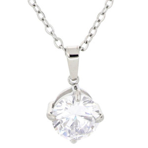 PENDENTE PUNTO LUCE TONDO MM 8 IN ACCIAIO