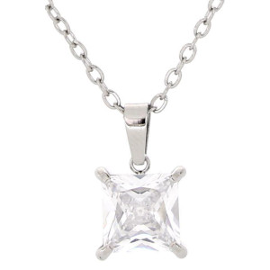 PENDENTE PUNTO LUCE QUADRO MM 7X7 IN ACCIAIO