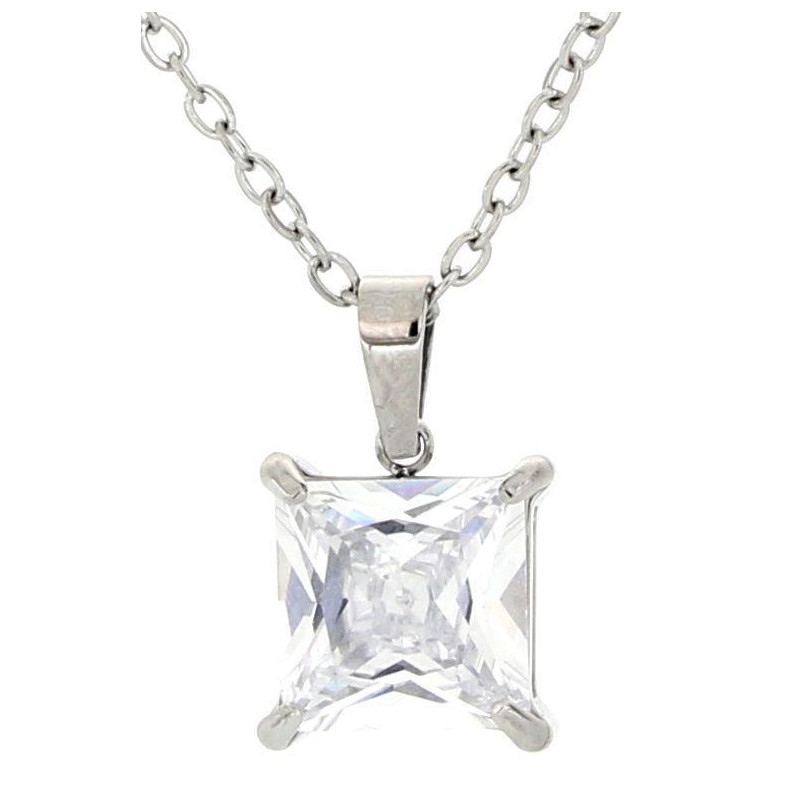 PENDENTE PUNTO LUCE QUADRO MM 8X8 IN ACCIAIO