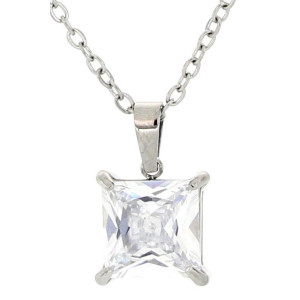 PENDENTE PUNTO LUCE QUADRO MM 8X8 IN ACCIAIO