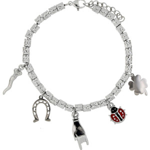 BRACCIALE CM 17+4 TYCHE IN ACCIAIO MM 8