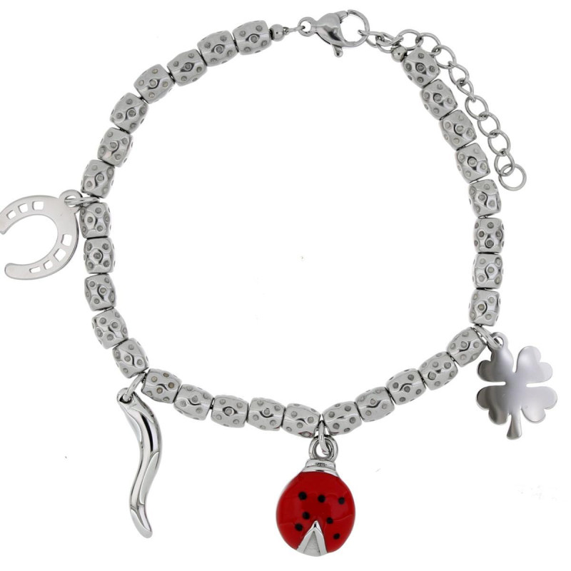 BRACCIALE CM 17+4 TYCHE IN ACCIAIO MM 8