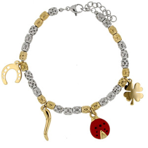 BRACCIALE CM 17+4 TYCHE IN ACCIAIO MM 8