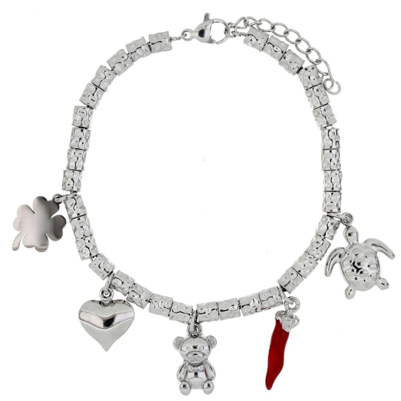 BRACCIALE CM 17+4 TYCHE IN ACCIAIO MM 8