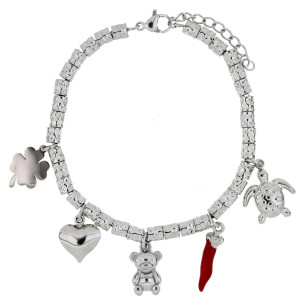 BRACCIALE CM 17+4 TYCHE IN ACCIAIO MM 8