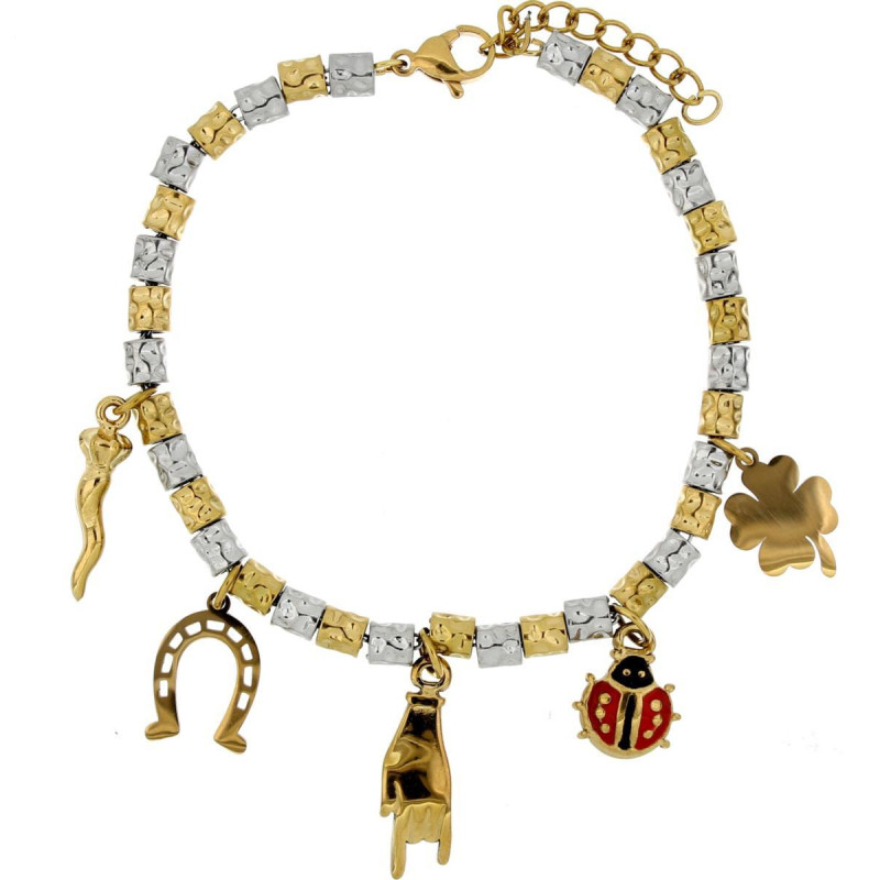 BRACCIALE CM 17+4 TYCHE IN ACCIAIO MM 8