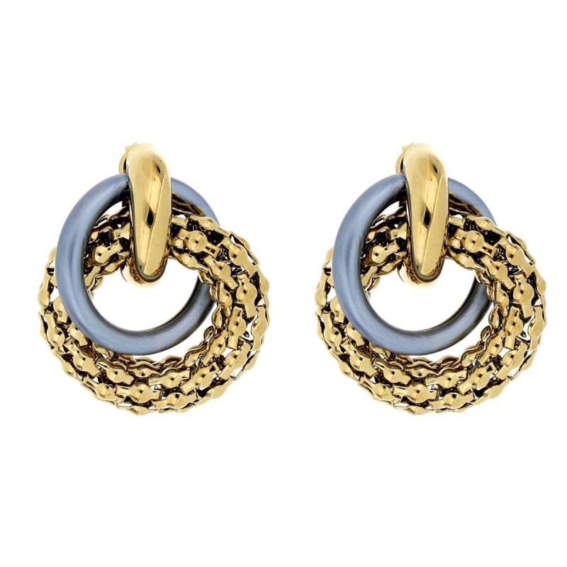 ORECCHINI NEMESI IN ACCIAIO MM 37