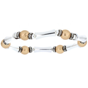 BRACCIALE VENERE IN OTTONE MM 6 CHIUSURA A CALAMITA