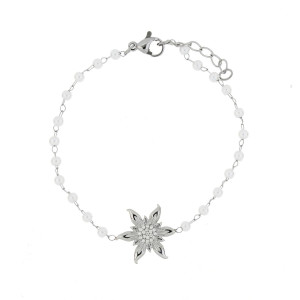 BRACCIALE STELLA ALPINA IN ACCIAIO CM 17+3