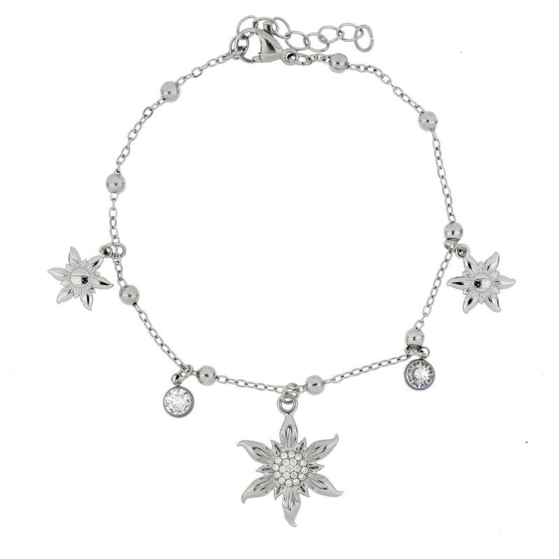 BRACCIALE STELLA ALPINA IN ACCIAIO CM 17+3