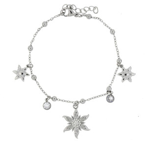 BRACCIALE STELLA ALPINA IN ACCIAIO CM 17+3