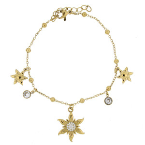 BRACCIALE STELLA ALPINA IN ACCIAIO CM 17+3