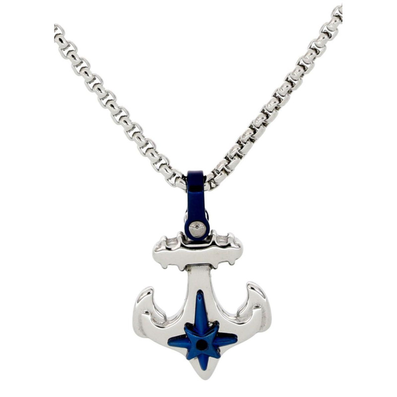 PENDENTE UOMO IN ACCIAIO CM 50+5