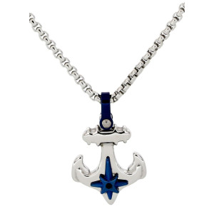 PENDENTE UOMO IN ACCIAIO CM 50+5