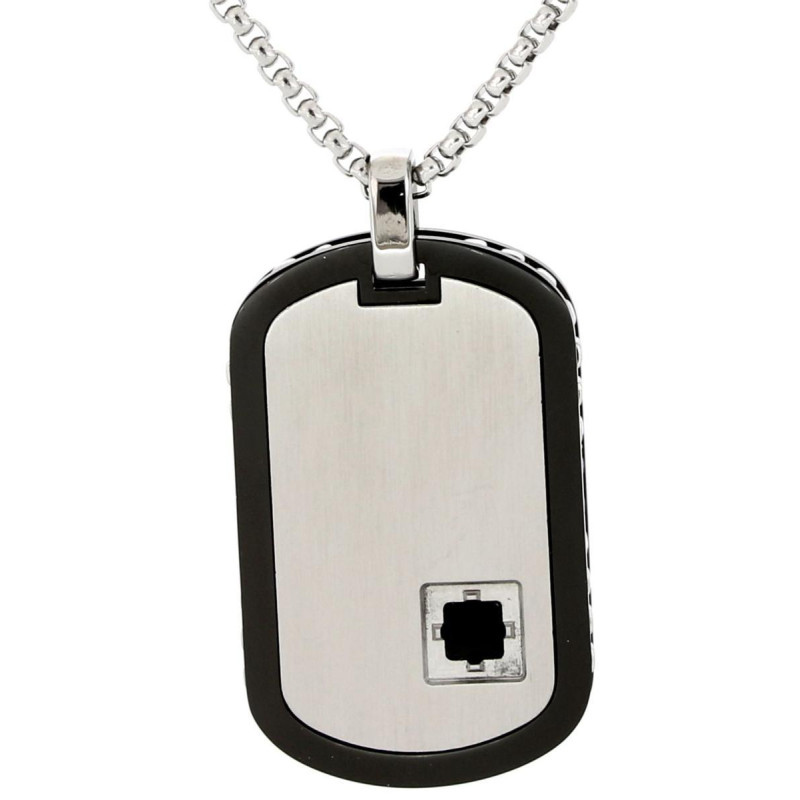 PENDENTE UOMO IN ACCIAIO 50+5