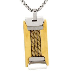 PENDENTE UOMO IN ACCIAIO 50+5