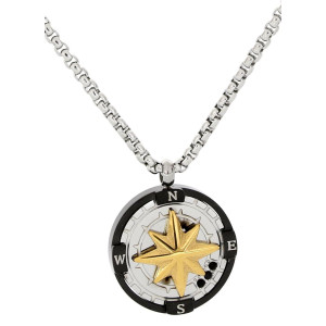 PENDENTE UOMO IN ACCIAIO 50+5