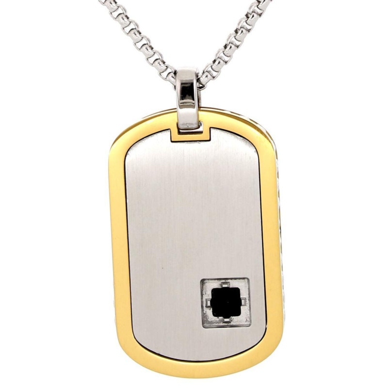 PENDENTE UOMO IN ACCIAIO 50+5