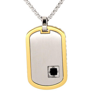 PENDENTE UOMO IN ACCIAIO 50+5