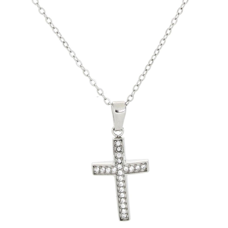 PENDENTE UOMO IN ACCIAIO CON CROCE