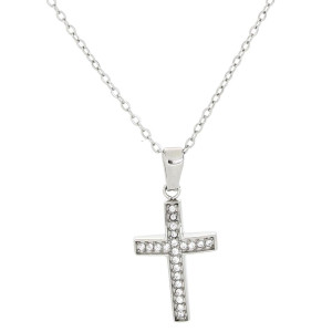 PENDENTE UOMO IN ACCIAIO CON CROCE