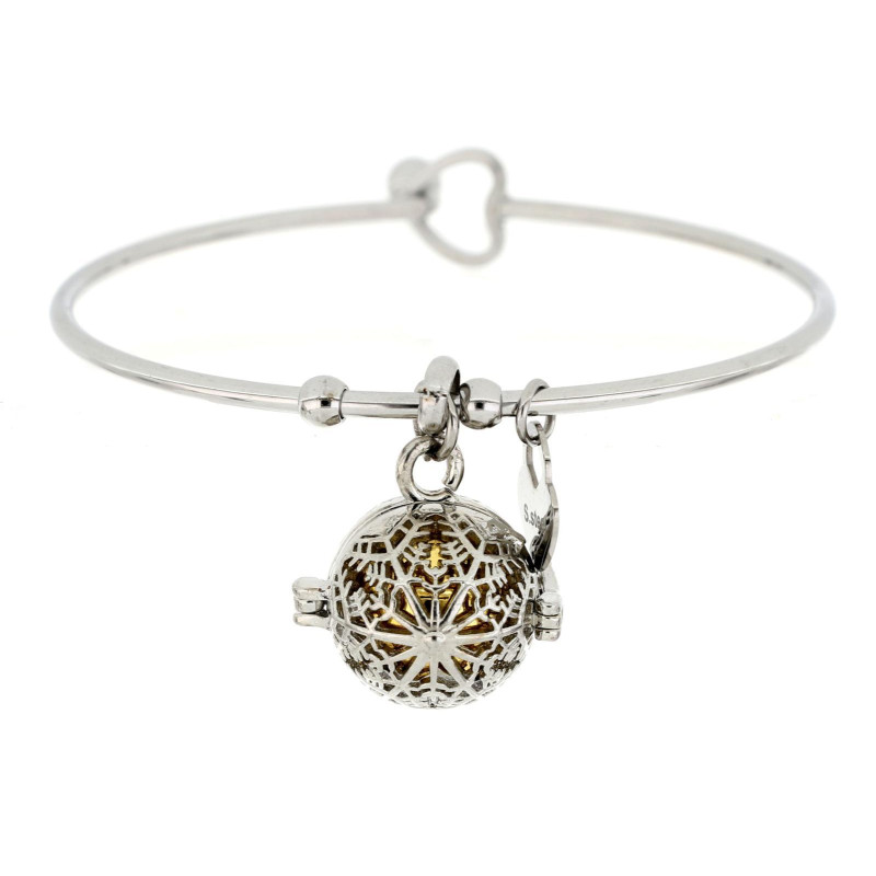 BRACCIALE "PENSIERO" IN ACCIAIO CON CHIAMANGELI