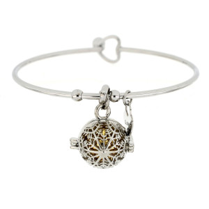 BRACCIALE "PENSIERO" IN ACCIAIO CON CHIAMANGELI