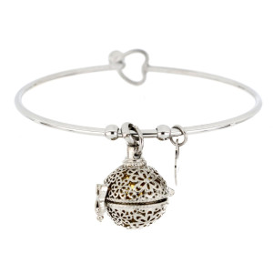 BRACCIALE "PENSIERO" IN ACCIAIO CON CHIAMANGELI