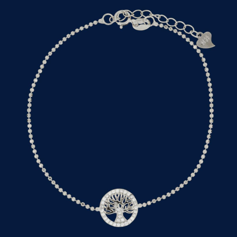 BRACCIALE CM 17+3 ALBERO DELLA VITA IN ARGENTO 925