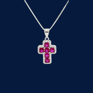 PENDENTE CROCE MM 15X12 IN ARGENTO 925