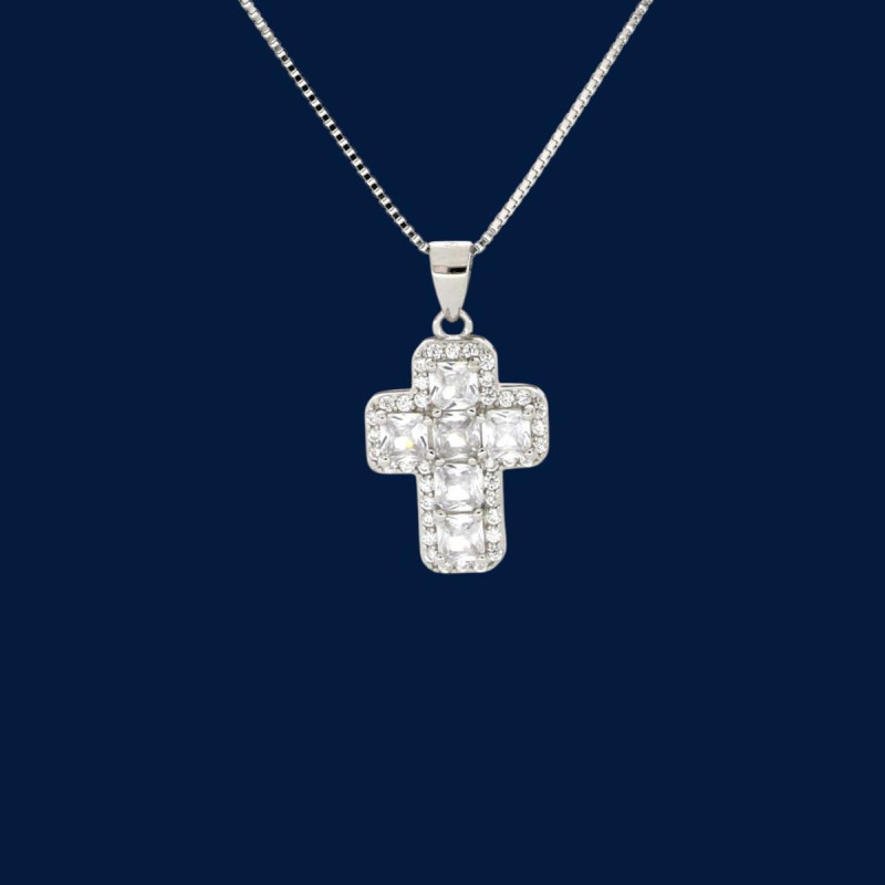 PENDENTE CROCE MM 15X12 IN ARGENTO 925