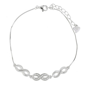 BRACCIALE CM 16+3 INFINITO IN ARGENTO 925