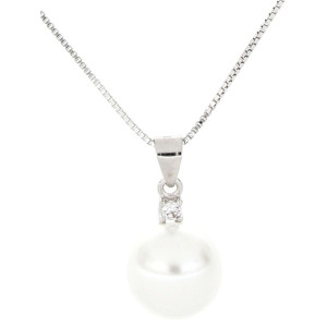 PENDENTE PERLA MM 10 IN ARGENTO 925