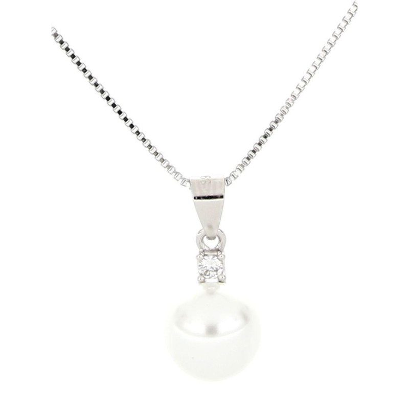 PENDENTE PERLA MM 8 IN ARGENTO 925
