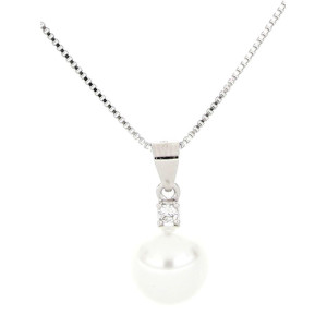 PENDENTE PERLA MM 8 IN ARGENTO 925