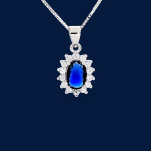 PENDENTE DUBAI IN ARGENTO 925 OVALE MM 10