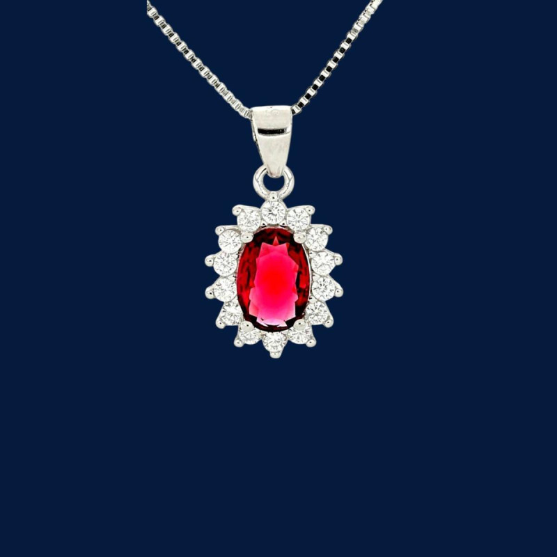 PENDENTE DUBAI IN ARGENTO 925 OVALE MM 10